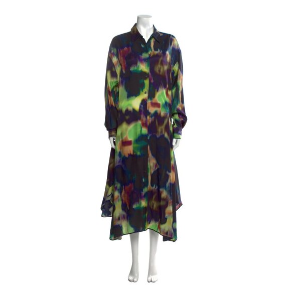 Dries Van Noten Dresses & Skirts - Dries Van Noten Blurred Tie Dye Shirtdress FR38/US6